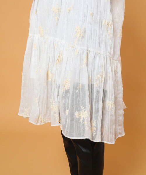 FREAK'S STORE（フリークスストア）の「シアーワッシャー刺繍ミニワンピース（ワンピース・レディース・ブラック/ホワイト/ブルーグリーン・ﾌﾘ-）」の21枚目の写真