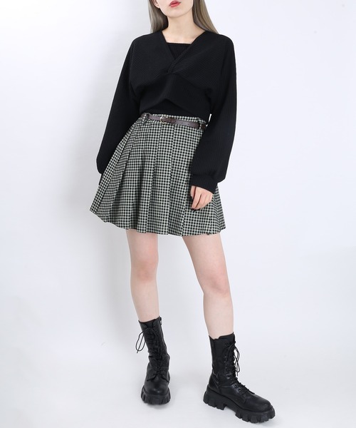 WC（ダブル シー）の「WC/アンサンブルVネックトップス（アンサンブル・レディース・ブラック/カーキ/ホワイト/ライトパープル・FREE）」の15枚目の写真