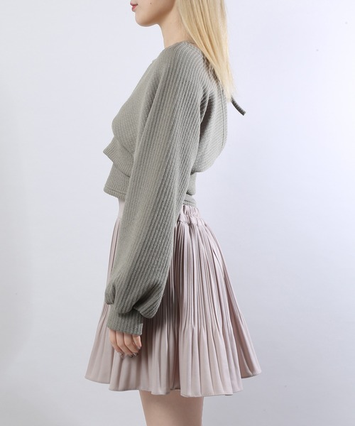 WC（ダブル シー）の「WC/アンサンブルVネックトップス（アンサンブル・レディース・ブラック/カーキ/ホワイト/ライトパープル・FREE）」の9枚目の写真