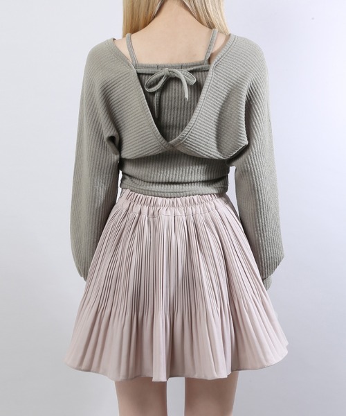 WC（ダブル シー）の「WC/アンサンブルVネックトップス（アンサンブル・レディース・ブラック/カーキ/ホワイト/ライトパープル・FREE）」の10枚目の写真