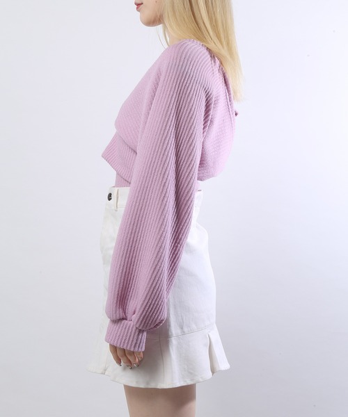 WC（ダブル シー）の「WC/アンサンブルVネックトップス（アンサンブル・レディース・ブラック/カーキ/ホワイト/ライトパープル・FREE）」の11枚目の写真