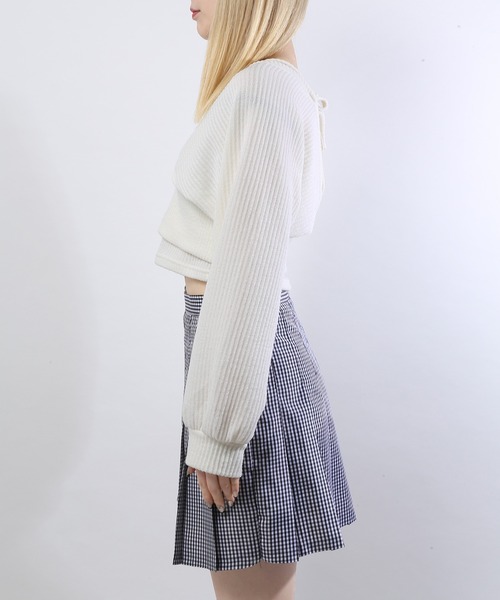 WC（ダブル シー）の「WC/アンサンブルVネックトップス（アンサンブル・レディース・ブラック/カーキ/ホワイト/ライトパープル・FREE）」の7枚目の写真