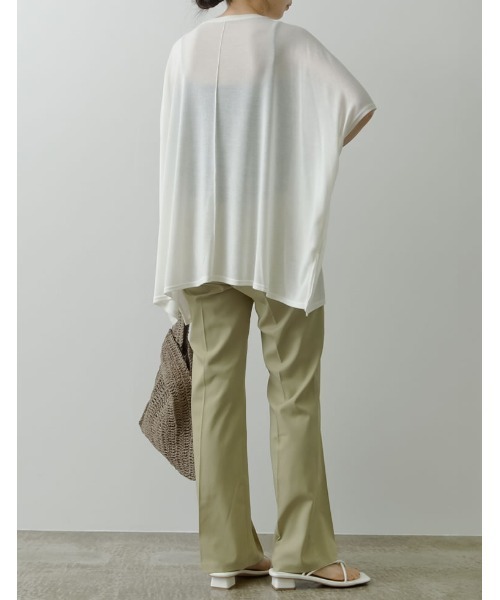 Re:EDIT（リエディ）の「センターシームシアーニットソーポンチョ（Tシャツ/カットソー・レディース・ブラック/アイボリー/ベージュ/ブラウン・MEDIUM/LARGE）」の13枚目の写真