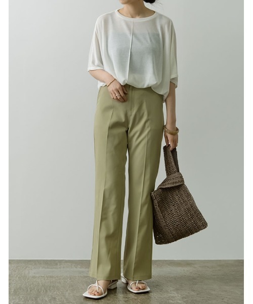 Re:EDIT（リエディ）の「センターシームシアーニットソーポンチョ（Tシャツ/カットソー・レディース・ブラック/アイボリー/ベージュ/ブラウン・MEDIUM/LARGE）」の14枚目の写真