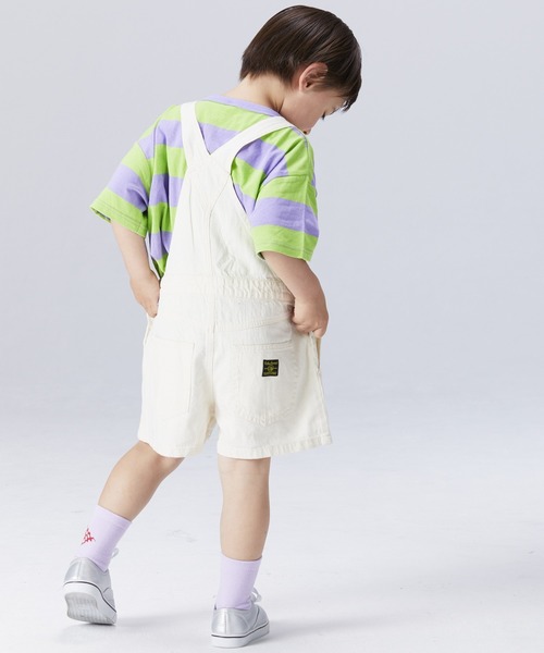 Life Support Products（ライフサポートプロダクツ）の「【コットンUSA】ショートオーバーオール（80～160cm）（サロペット/オーバーオール・キッズ・ネイビー/ブルー系その他/キナリ・90/100/110/120/80/130/95/140/150/160）」の11枚目の写真