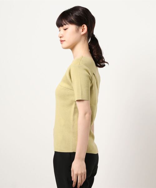 MEW'S REFINED CLOTHES（ミューズリファインドクローズ）の「ウォッシャブルクロスオフショルニット（ニット/セーター・レディース・ライトグレー/イエロー/ライトブルー/ネイビー・MEDIUM）」の6枚目の写真