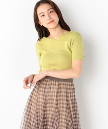 ウォッシャブルクロスオフショルニット