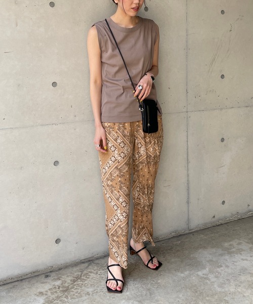 CAPRICIEUX LE'MAGE（カプリシューレマージュ）の「〈新色追加・WEB/一部店舗限定〉プリントイージーパンツ（その他パンツ・レディース・ベージュ/ブルー/ブラック・FREE）」の10枚目の写真