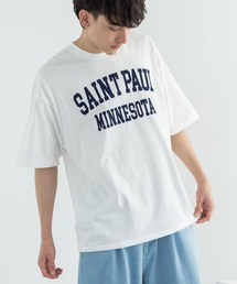 別注 ビッグシルエット カレッジロゴTEE