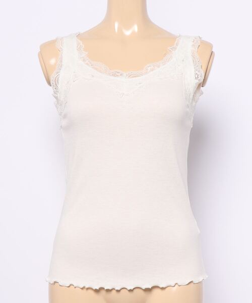 VIS（ビス）の「【前後2WAY】レース付きVネックタンクトップ（タンクトップ・レディース・ブラック/ホワイト/ピンク・FREE）」の13枚目の写真