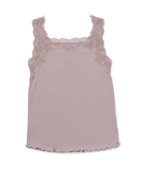 VIS（ビス）の「【前後2WAY】レース付きVネックタンクトップ（タンクトップ・レディース・ブラック/ホワイト/ピンク・FREE）」の8枚目の写真