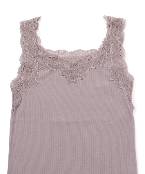 VIS（ビス）の「【前後2WAY】レース付きVネックタンクトップ（タンクトップ・レディース・ブラック/ホワイト/ピンク・FREE）」の9枚目の写真