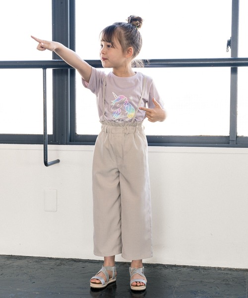 GLOBAL WORK（グローバルワーク）の「イージーケアサス付きパンツ/キッズ/941206（その他パンツ・キッズ・ブラック/グレー/アイボリー/ミント・140cm/150cm/160cm/110cm/100cm/120cm/130cm）」の3枚目の写真