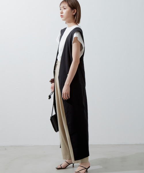 Aunt Marie's(アントマリーズ)の「リネンダブルジャンスカ / ジレ【低身長向けSサイズ有】(ワンピース・レディース・カーキ/アイボリー/ブラック・FREE/SMALL)」の18枚目の写真