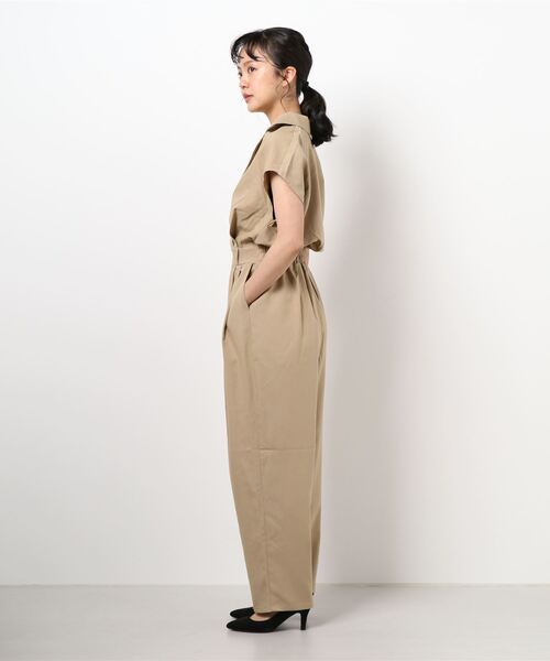 ＪＵＧＬＡＮＳ（ユグランス）の「☆ T/R/Puツイル ２wayオールインワン（つなぎ/オールインワン・レディース・ブラック/ベージュ/ブラウン/グレー・FREE）」の7枚目の写真