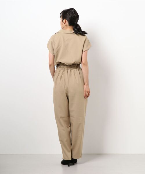 ＪＵＧＬＡＮＳ（ユグランス）の「☆ T/R/Puツイル ２wayオールインワン（つなぎ/オールインワン・レディース・ブラック/ベージュ/ブラウン/グレー・FREE）」の6枚目の写真