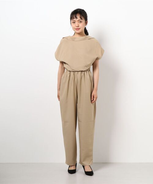 ＪＵＧＬＡＮＳ（ユグランス）の「☆ T/R/Puツイル ２wayオールインワン（つなぎ/オールインワン・レディース・ブラック/ベージュ/ブラウン/グレー・FREE）」の5枚目の写真