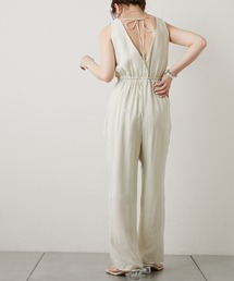 Chico | 【SALON by Chico】バックリボンノースリーブコンビネゾン(つなぎ/オールインワン)