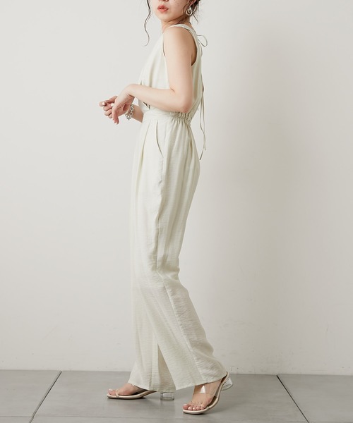 Chico(チコ)の「【SALON by Chico】バックリボンノースリーブコンビネゾン(つなぎ/オールインワン・レディース・ピンク/ライトベージュ・FREE)」の19枚目の写真