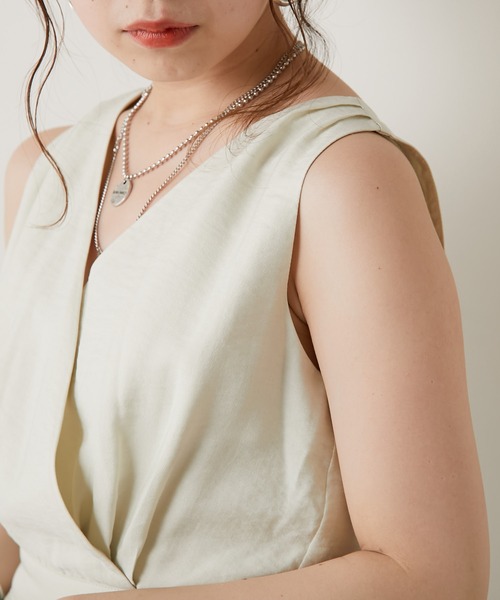 Chico(チコ)の「【SALON by Chico】バックリボンノースリーブコンビネゾン(つなぎ/オールインワン・レディース・ピンク/ライトベージュ・FREE)」の18枚目の写真