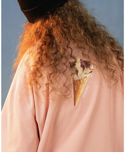MAMC(エムエーエムシー)の「『MAMC/エムエーエムエーシー』Ice cream kid TEE/アイスクリームキッズデザイン 半袖Tシャツ(Tシャツ/カットソー・レディース・ブラック/ピンク・L)」の15枚目の写真