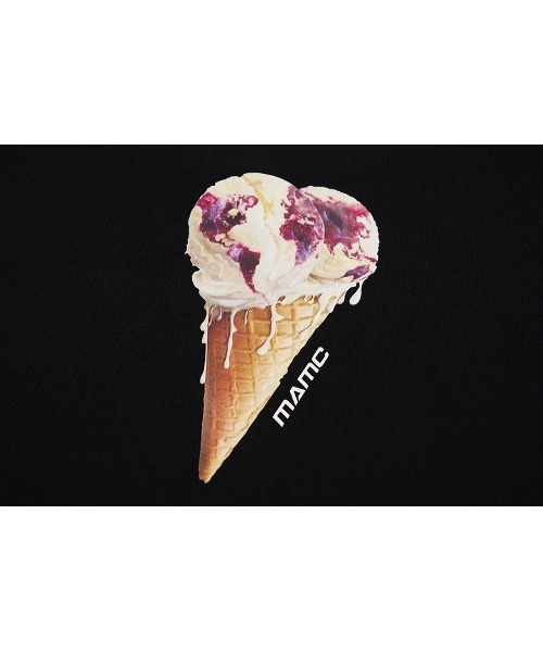 MAMC(エムエーエムシー)の「『MAMC/エムエーエムエーシー』Ice cream kid TEE/アイスクリームキッズデザイン 半袖Tシャツ(Tシャツ/カットソー・レディース・ブラック/ピンク・L)」の4枚目の写真