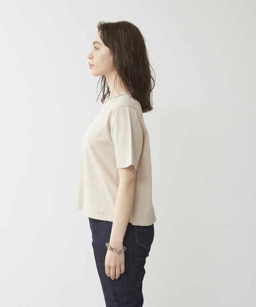 collex(コレックス)の「ハイツイストコットンニットTシャツ(ニット/セーター・レディース・ダークオレンジ/ベージュ/ブラック・フリー)」の9枚目の写真
