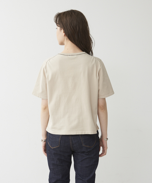 collex(コレックス)の「ハイツイストコットンニットTシャツ(ニット/セーター・レディース・ダークオレンジ/ベージュ/ブラック・フリー)」の10枚目の写真