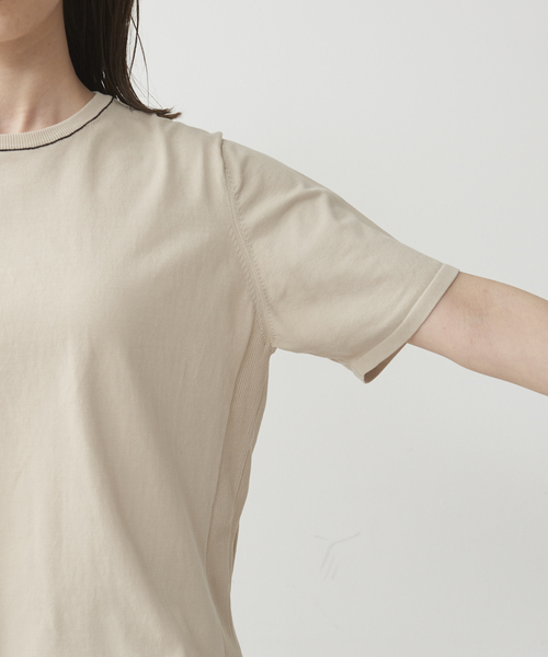 collex(コレックス)の「ハイツイストコットンニットTシャツ(ニット/セーター・レディース・ダークオレンジ/ベージュ/ブラック・フリー)」の11枚目の写真