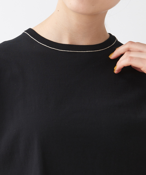 collex(コレックス)の「ハイツイストコットンニットTシャツ(ニット/セーター・レディース・ダークオレンジ/ベージュ/ブラック・フリー)」の15枚目の写真