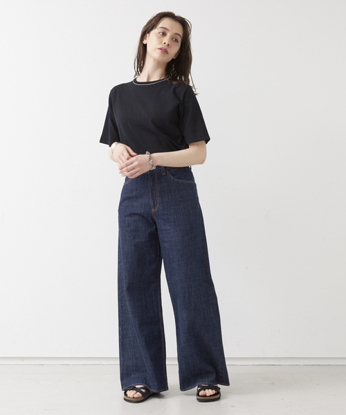collex(コレックス)の「ハイツイストコットンニットTシャツ(ニット/セーター・レディース・ダークオレンジ/ベージュ/ブラック・フリー)」の21枚目の写真