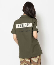 AVIREX | ステンシルパッチド ミリタリーシャツ/ STENCIL PATCHED MILITARY SHIRT(シャツ/ブラウス)