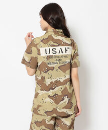 AVIREX | ステンシルパッチド ミリタリーシャツ/ STENCIL PATCHED MILITARY SHIRT(シャツ/ブラウス)