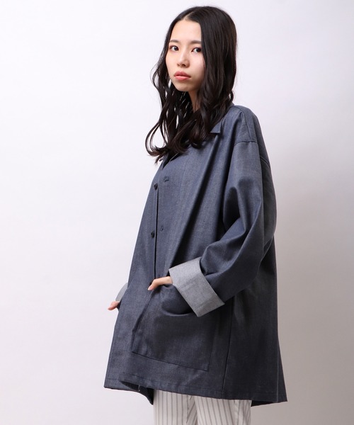 SOPHNET. x Yarmo ソフ カバーオール ネイビー 42 ヤーモ Yarmo コラボ 18SS DUSTER コート ダスター ステンカラー