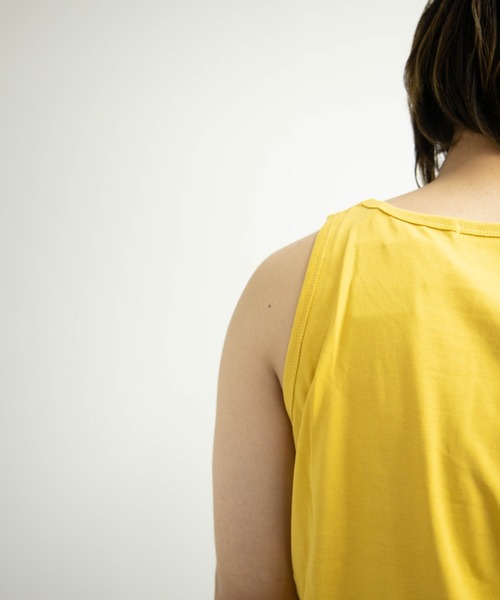 NYLAUS（ナイラス）の「プレーティング天竺 ドライ 接触冷感 ロング丈タンクトップ（タンクトップ・メンズ・ホワイト/ブラック/ベージュ/イエロー/グリーン・LL/M/L）」の13枚目の写真