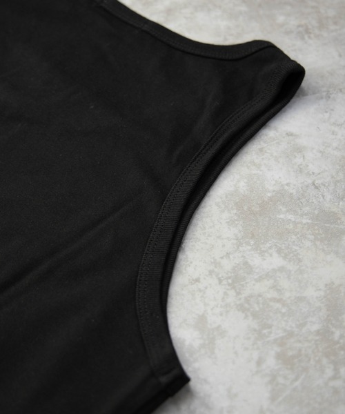 NYLAUS（ナイラス）の「プレーティング天竺 ドライ 接触冷感 ロング丈タンクトップ（タンクトップ・メンズ・ホワイト/ブラック/ベージュ/イエロー/グリーン・LL/M/L）」の19枚目の写真