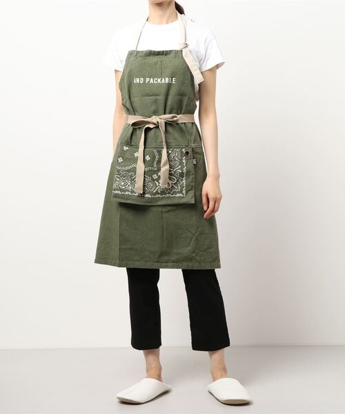 JUGLANS(ユグランス)の「【AND PACKABLE】エプロン/ポケット付き/アンドパッカブル(エプロン・レディース・A/B/C/D/E/F/G/H/I/J/K/L/M/N/O/P/その他1/その他4/その他3/その他2/その他5/Q/R/S/T/V/W/X/Y/Z/U・FREE)」の8枚目の写真