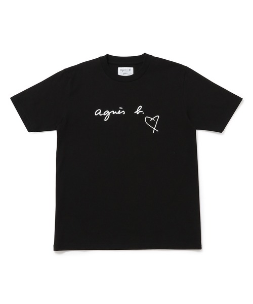 agnes b.（アニエスベー）の「【agnes b. pour ADAM ET ROPE'】HEART T-SHIRT（Tシャツ/カットソー・レディース・ブラック/ホワイト・M）」の4枚目の写真