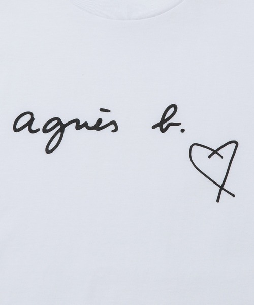 agnes b.（アニエスベー）の「【agnes b. pour ADAM ET ROPE'】HEART T-SHIRT（Tシャツ/カットソー・レディース・ブラック/ホワイト・M）」の12枚目の写真