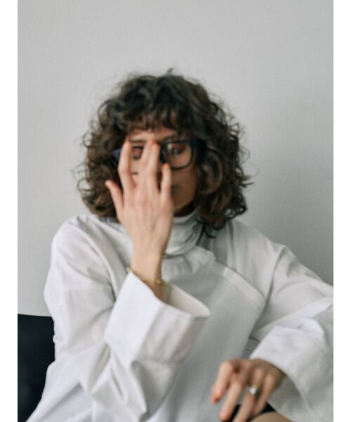 Ungrid(アングリッド)の「ハイネックデザインブラウス(シャツ/ブラウス・レディース・ブラック/オフホワイト・FREE)」の8枚目の写真