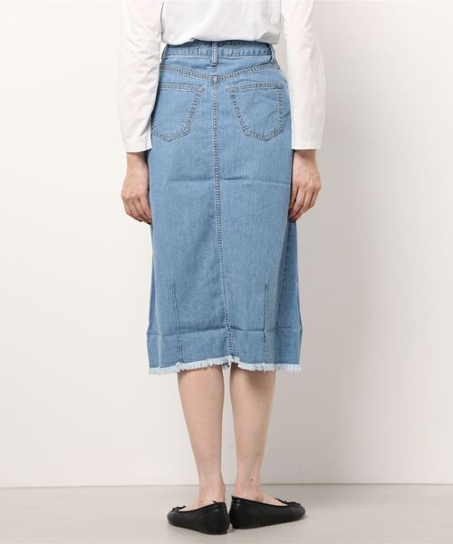URVIN（アービン）の「デニムスカート（デニムスカート・レディース・サックスブルー・00）」の2枚目の写真