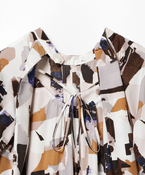 Ray BEAMS（レイビームス）の「RBS / プリント ティアード ワンピース（ワンピース・レディース・ホワイト/ブラック・ONE SIZE）」の8枚目の写真