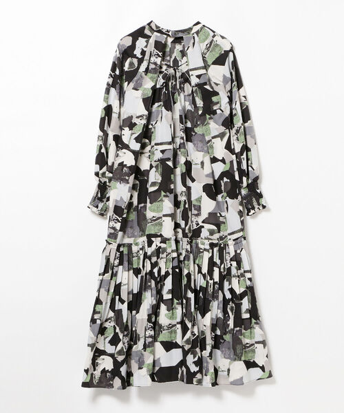 Ray BEAMS（レイビームス）の「RBS / プリント ティアード ワンピース（ワンピース・レディース・ホワイト/ブラック・ONE SIZE）」の15枚目の写真