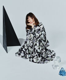 Ray BEAMS | RBS / プリント ティアード ワンピース(ワンピース)