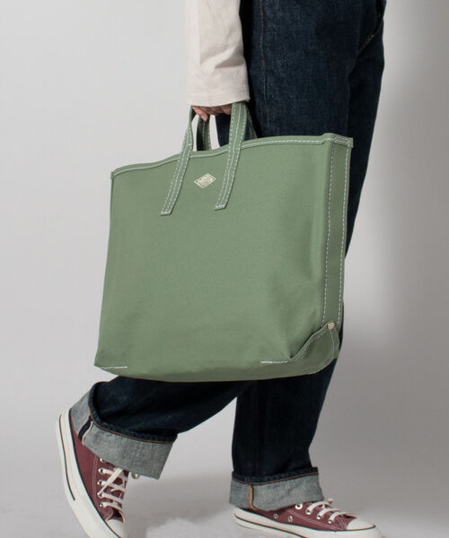 DANTON（ダントン）の「【DANTON/ダントン】トートバック Mサイズ #DT-H004 LCS（トートバッグ・メンズ・ブラック/グリーン/キナリ・FREE）」の3枚目の写真