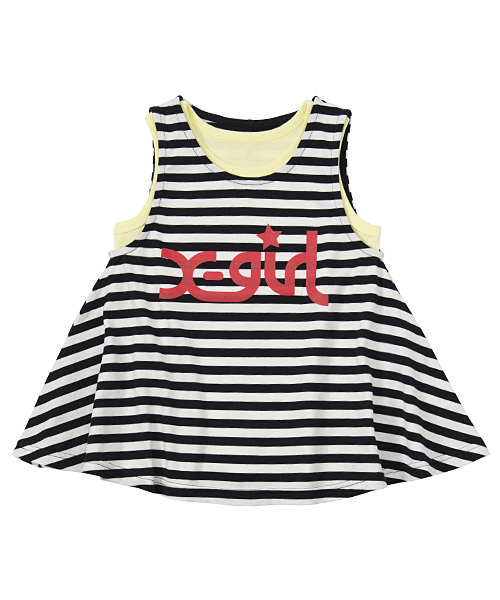 X-girl Stages(エックスガールステージス)の「2-PIECE TANK SET (2T・3T)(タンクトップ・キッズ・ブラック/レッド・2T/3T)」の3枚目の写真