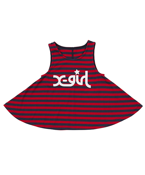 X-girl Stages(エックスガールステージス)の「2-PIECE TANK SET (2T・3T)(タンクトップ・キッズ・ブラック/レッド・2T/3T)」の5枚目の写真
