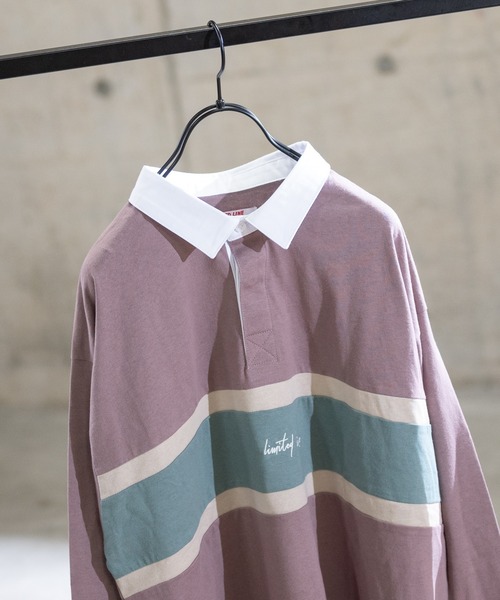 Limited Line Naive Magic(リミテッドラインナイーブマジック)の「【a】天竺ラガーロングTシャツ(Tシャツ/カットソー・メンズ・グリーン/ブルー/ベージュ系その他・LARGE/MEDIUM)」の5枚目の写真