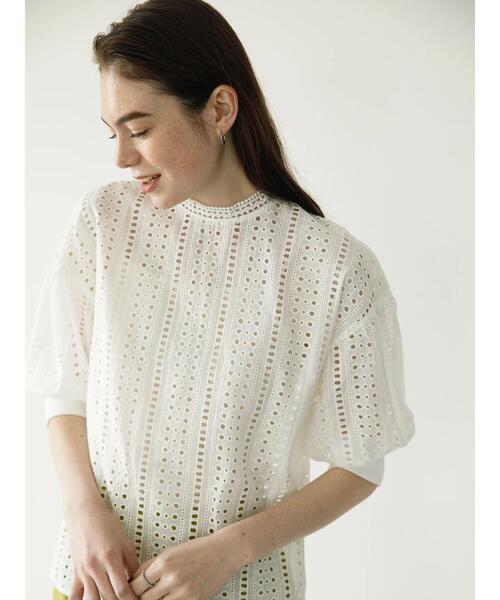 koe（コエ）の「レースブラウス*（シャツ/ブラウス・レディース・ブラック/ホワイト・FREE）」の3枚目の写真
