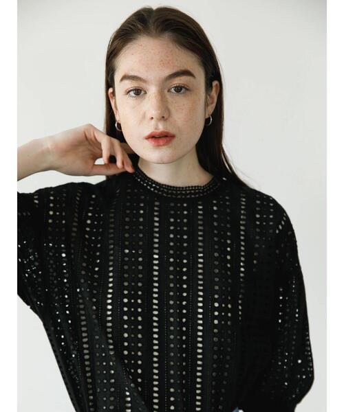 koe（コエ）の「レースブラウス*（シャツ/ブラウス・レディース・ブラック/ホワイト・FREE）」の4枚目の写真